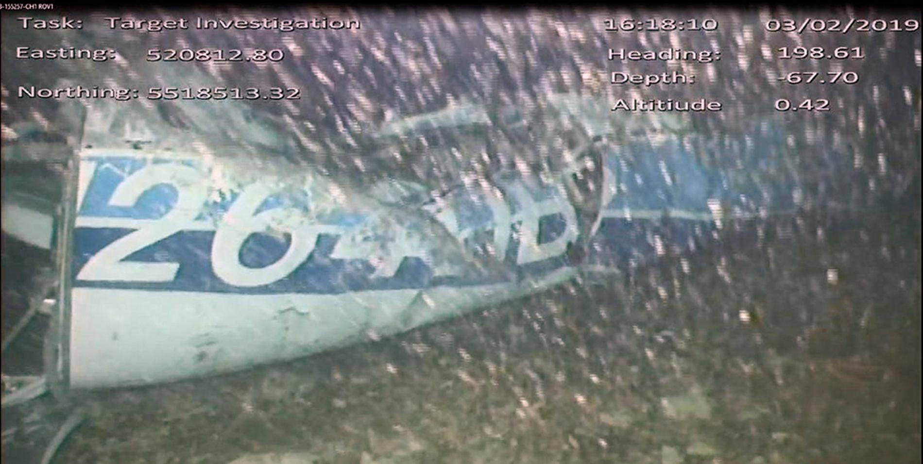 Här är första bilden på flygplanet som hittats på botten i Engelska kanalen och som försvann med fotbollsspelaren Emiliano Sala ombord.