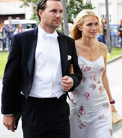 Andrea Engsäll är barndomsvän till kronprinsessan. Hon kom med sin man Niclas Engsäll.