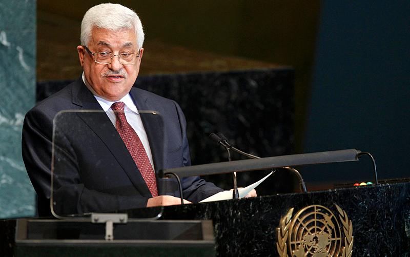 Palestiniernas president Mahmoud Abbas talade inför FN:s generalförsamling på lördagen.
