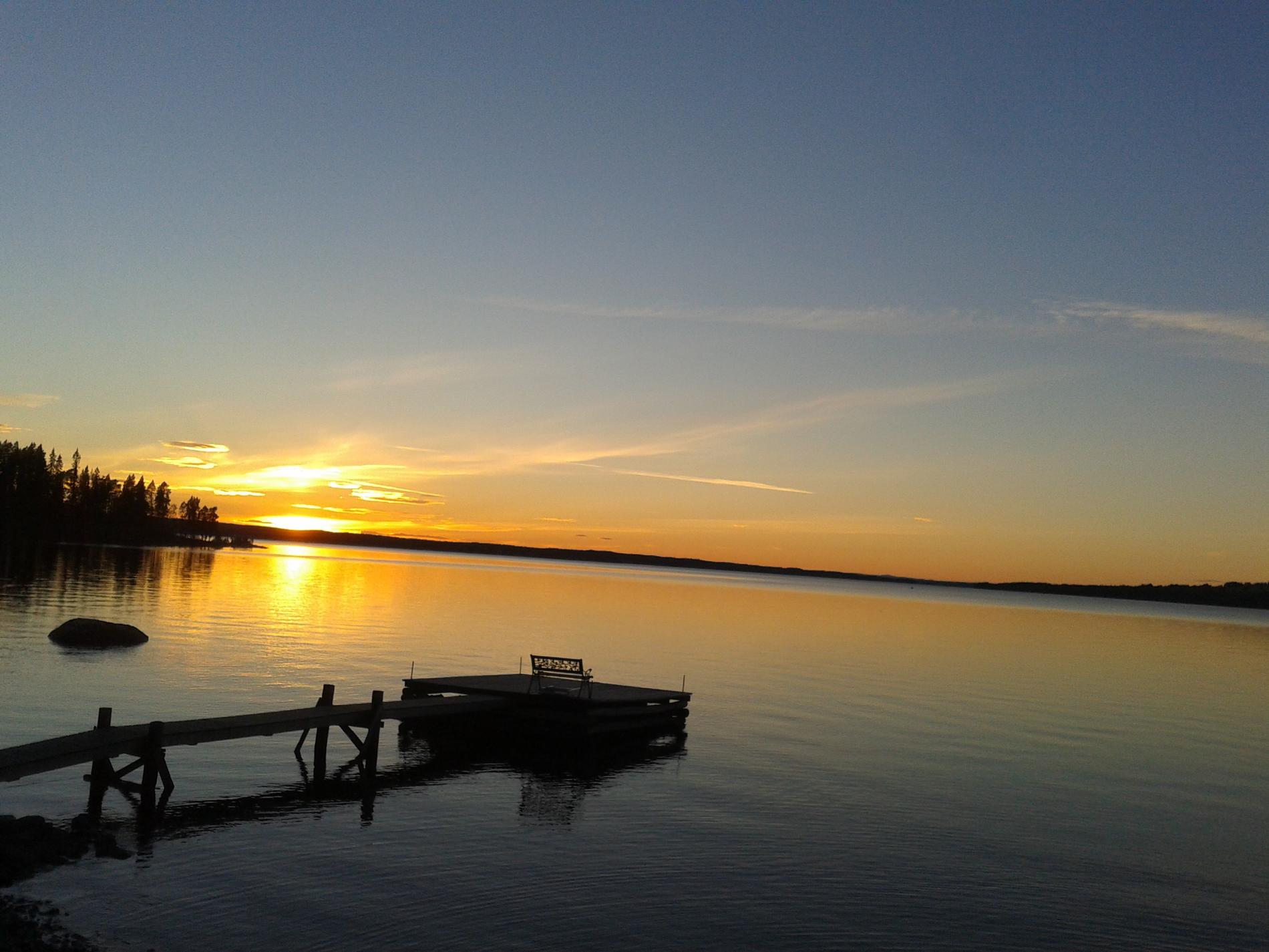 Solnedgång över Storsjön, taget på Frösön. 5/8-13. runt kl.21.30.