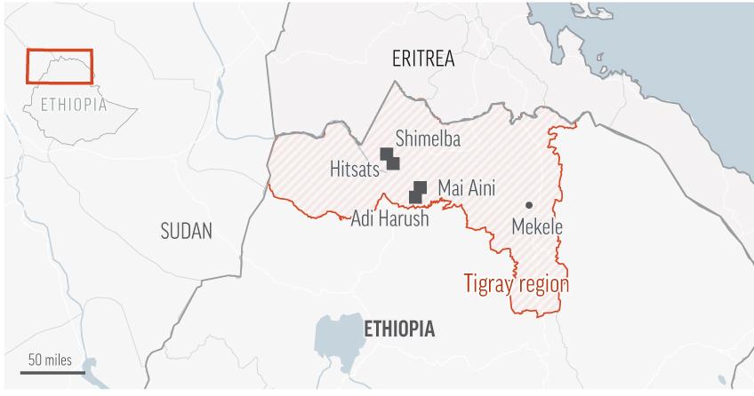 Tugray-området ligger i norra Etiopien.