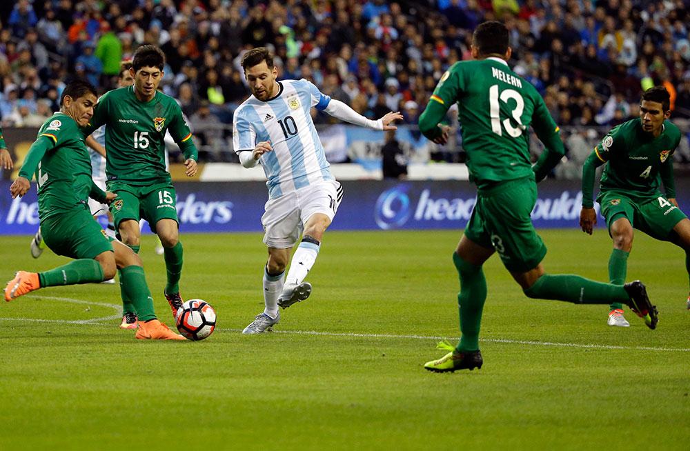Messi spelade 45 minuter i segermatchen mot Bolivia