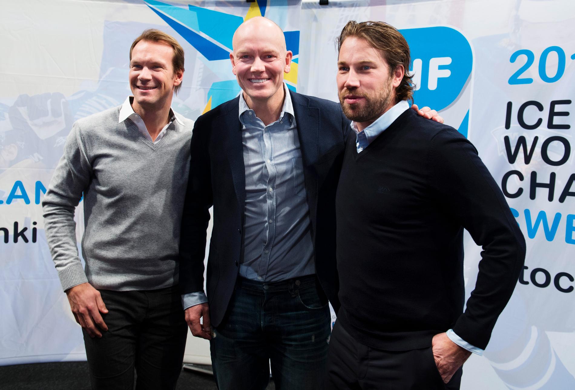 Nicklas Lidström, Mats Sundin och Peter Forsberg.