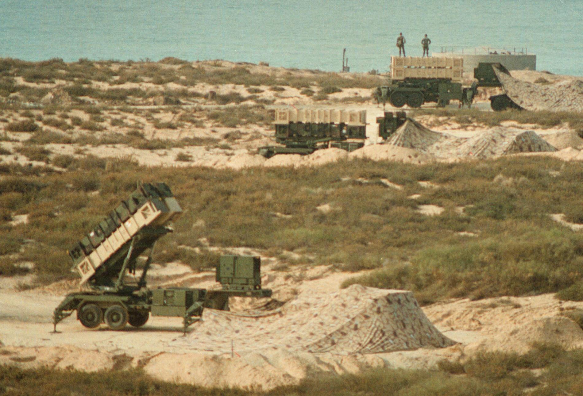Luftvärnssystemet Patriot användes av Israel under Gulfkriget. Bilden är från 1991.