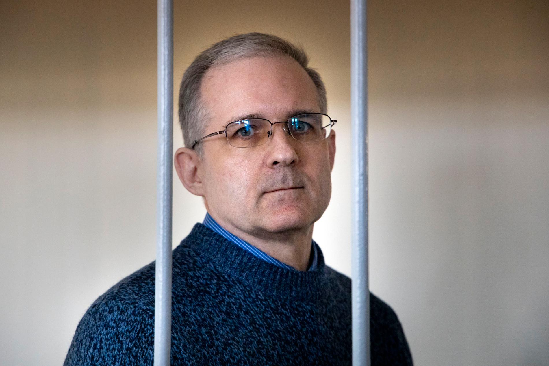 Affärsmannen och tidigare marinkårssoldaten Paul Whelan i en cell i Moskva 2019. Arkivbild.
