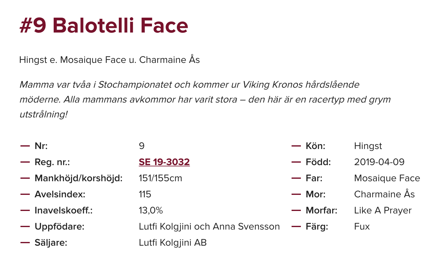 Stefan Hultman köpte Balotelli Face för 250 000 kronor