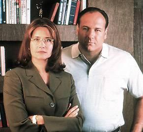 Lorraine Bracco och James Gandolfini, som gick bort 2013, i ”Sopranos”.