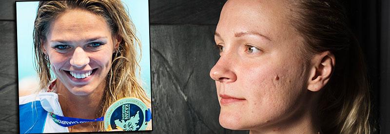 Sarah Sjöström säger att hon är ledsen och besviken över beskedet att ryskan Julia Efimova åkt fast för dopning igen.