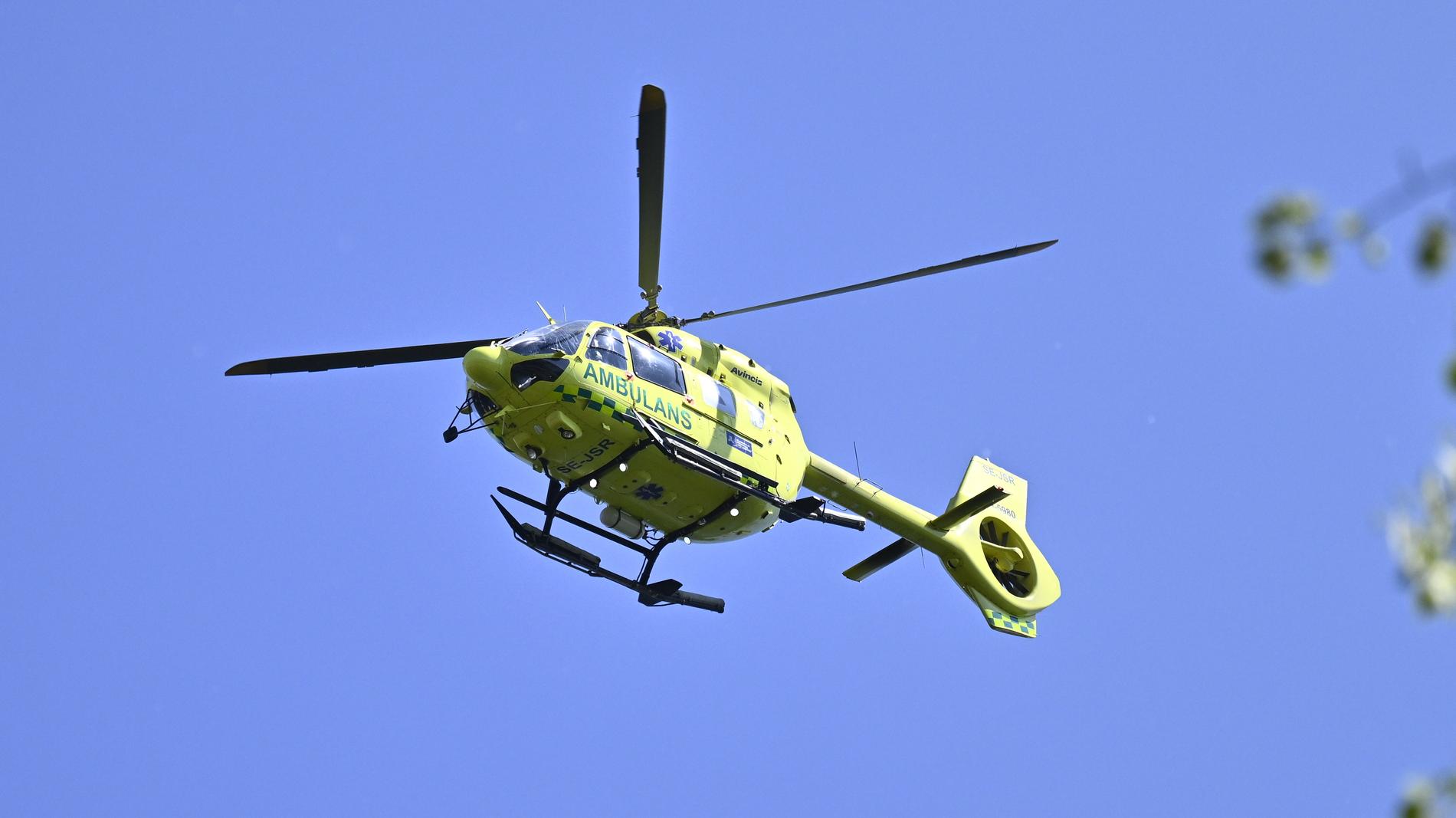 Gothia Cup-spelaren fördes till sjukhus med helikopter efter olyckan. Arkivbild.