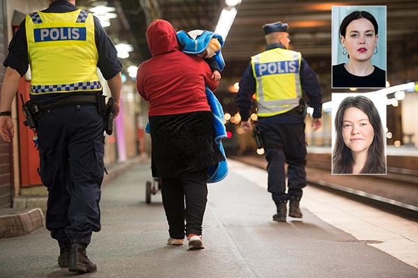 ”Feministiskt initiativ i Stockholms stad kommer aldrig låta papperslösa bli syndabockar i en debatt om terrorism. ” skriver Lisa Palm och Anna Rantala Bonnier.