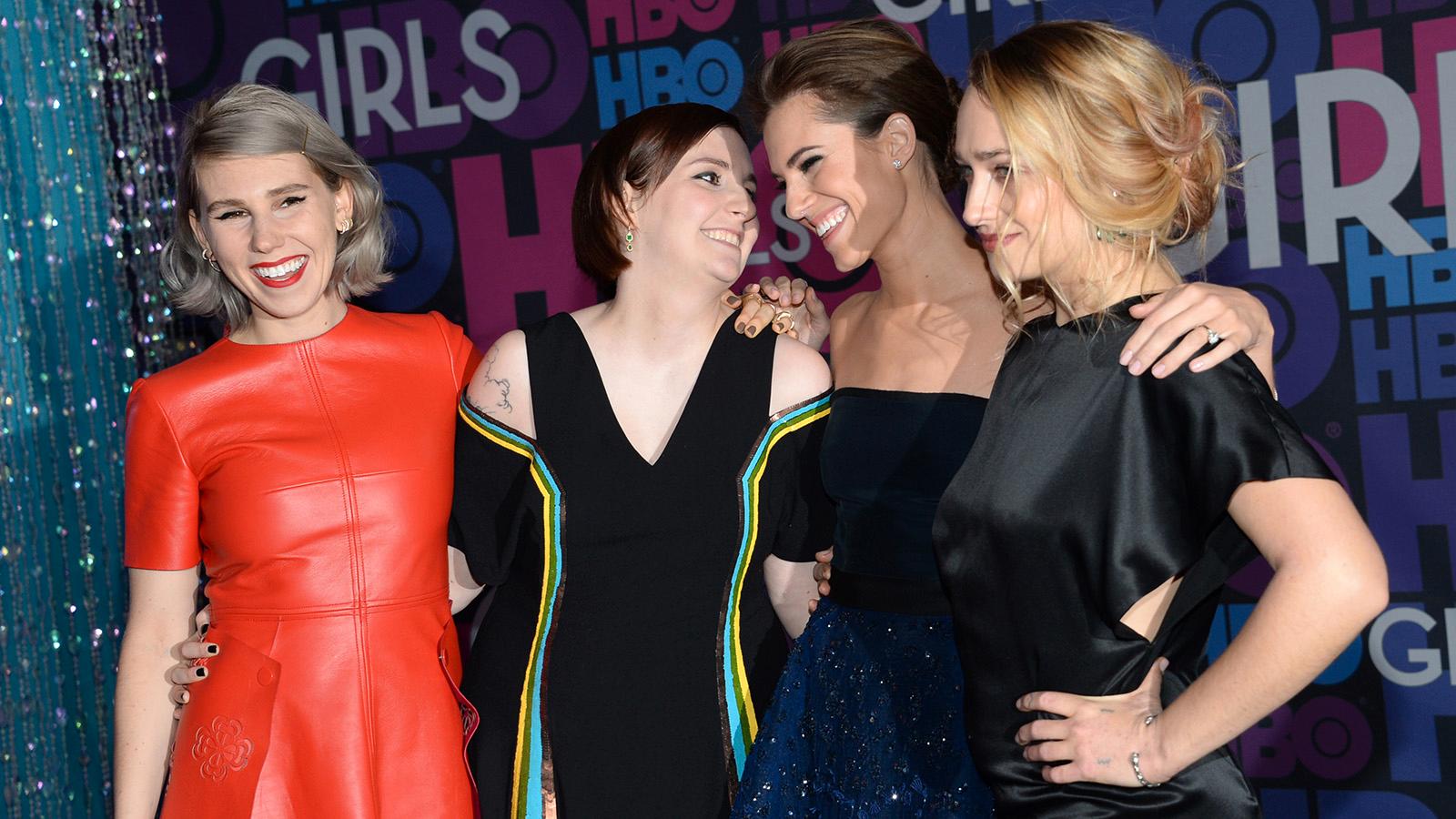”Girls”-stjärnorna Zosia Mamet, Lena Dunham, Allison Williams och Jemima Kirke.