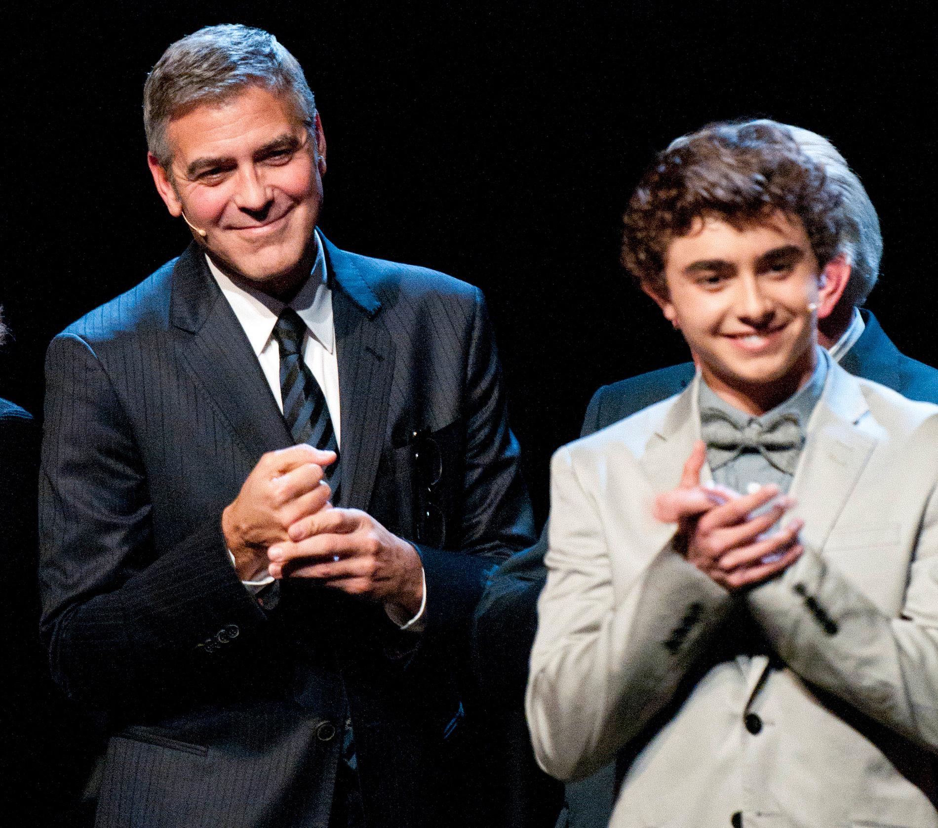 George Clooney och Jansen Panettiere. 