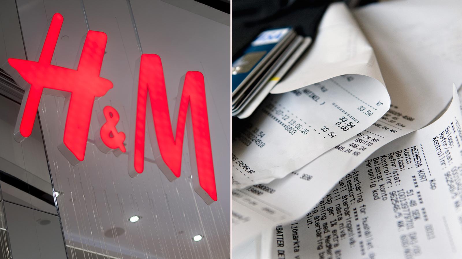 H&M att de växlar om till digitala kvitton i sina butiker. 