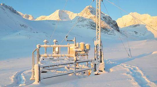 Vinter på högfjället. Bilden är från Tarfala, 1144 meter över havet. 