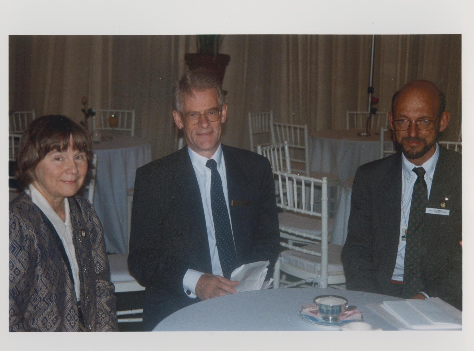 Lisbeth Palme, Ingvar Carlsson och Hans Dahlgren på Unicefs World summit for children.
