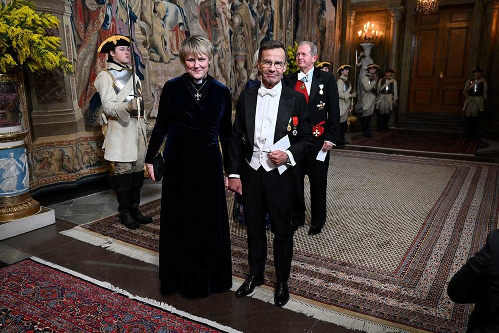 Statsminister Ulf Kristersson med hustrun Birgitta Ed som är präst. 