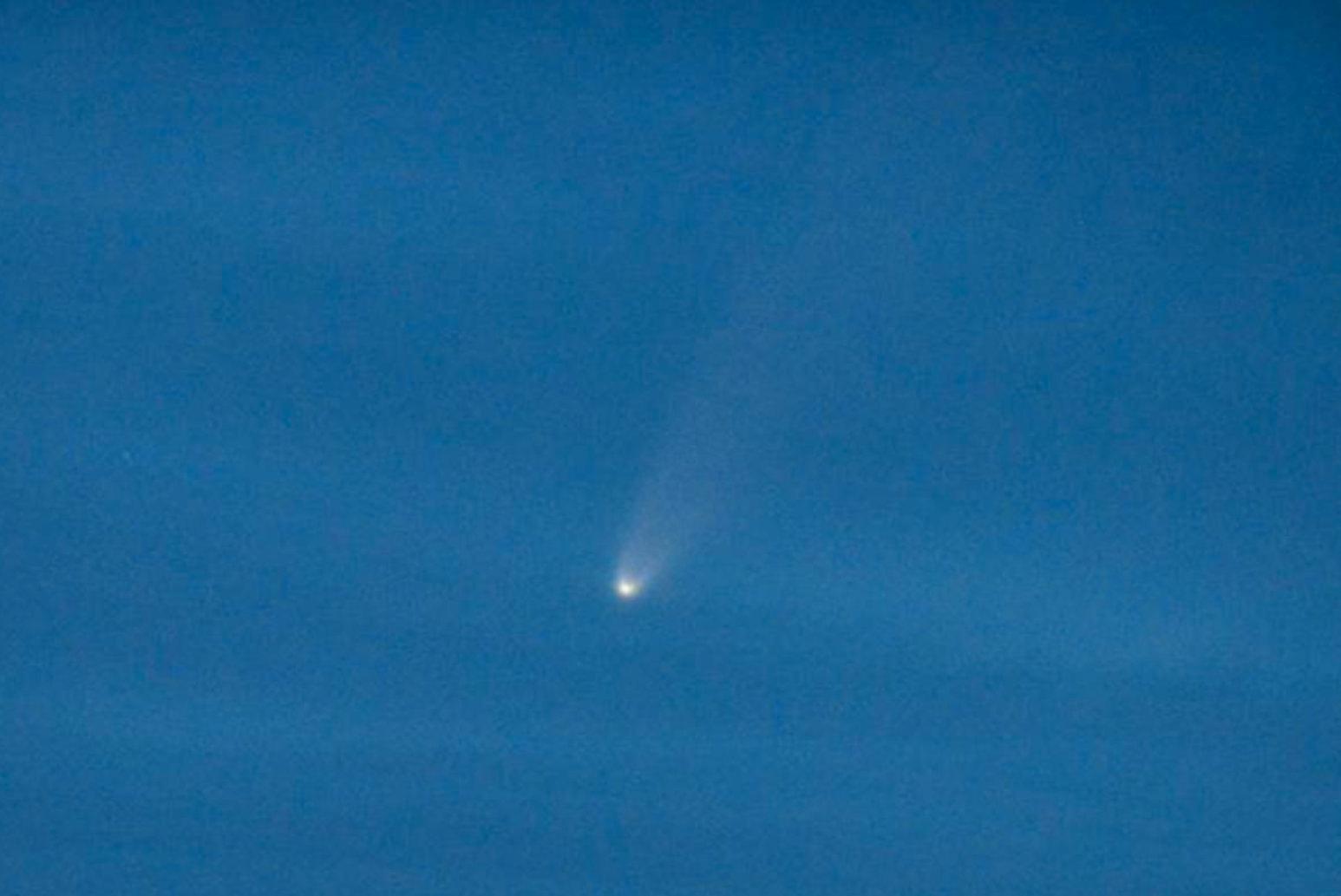 Kometen Neowise över Jönköping i veckan.