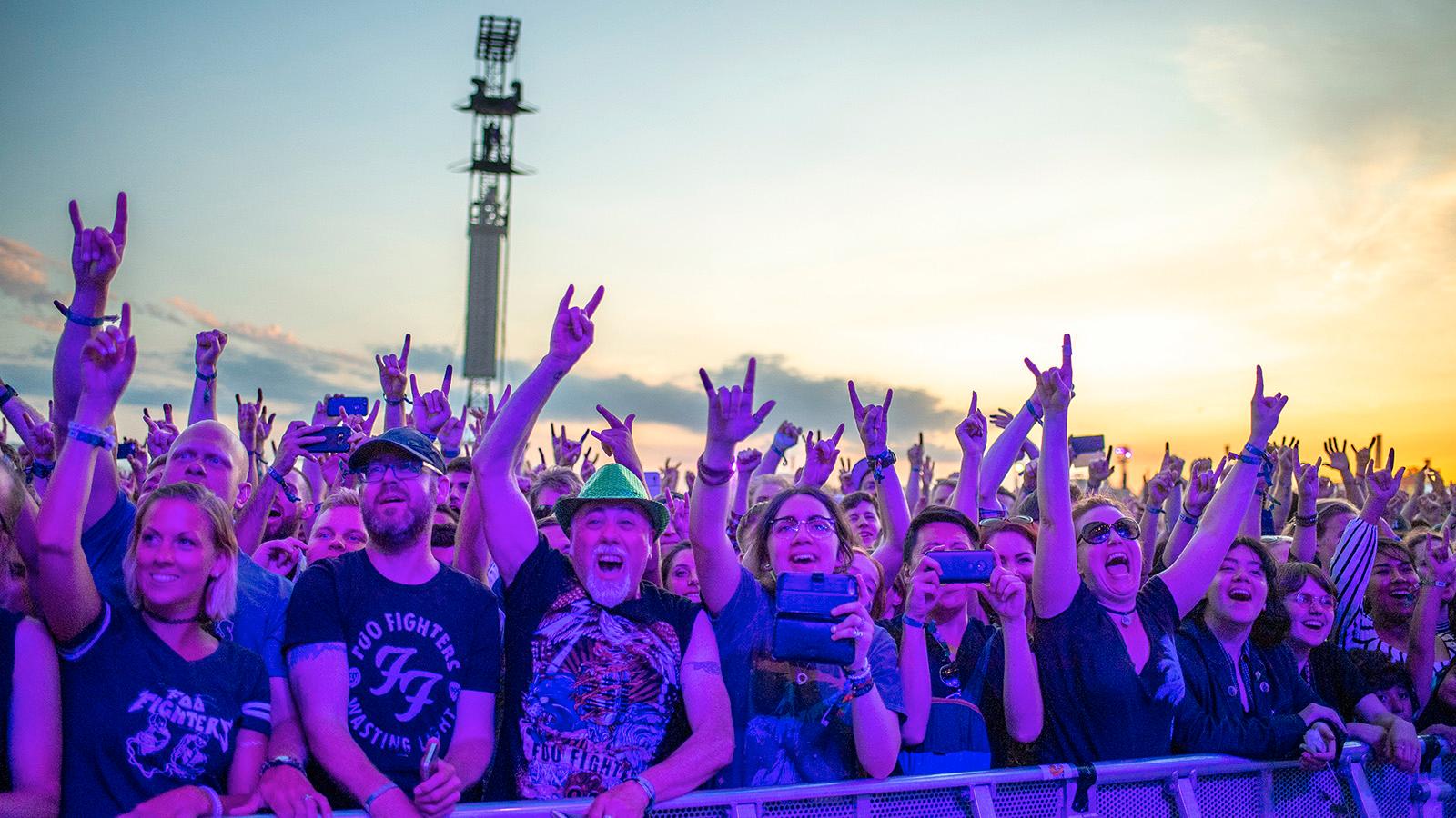 Lollapalooza lockade drygt 56 000 besökare under tre dagar. Bilden tagen i samband med Foo Fighters spelning dag 2.