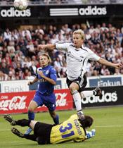 Steffen Iversen gör ett av sju norska mål.