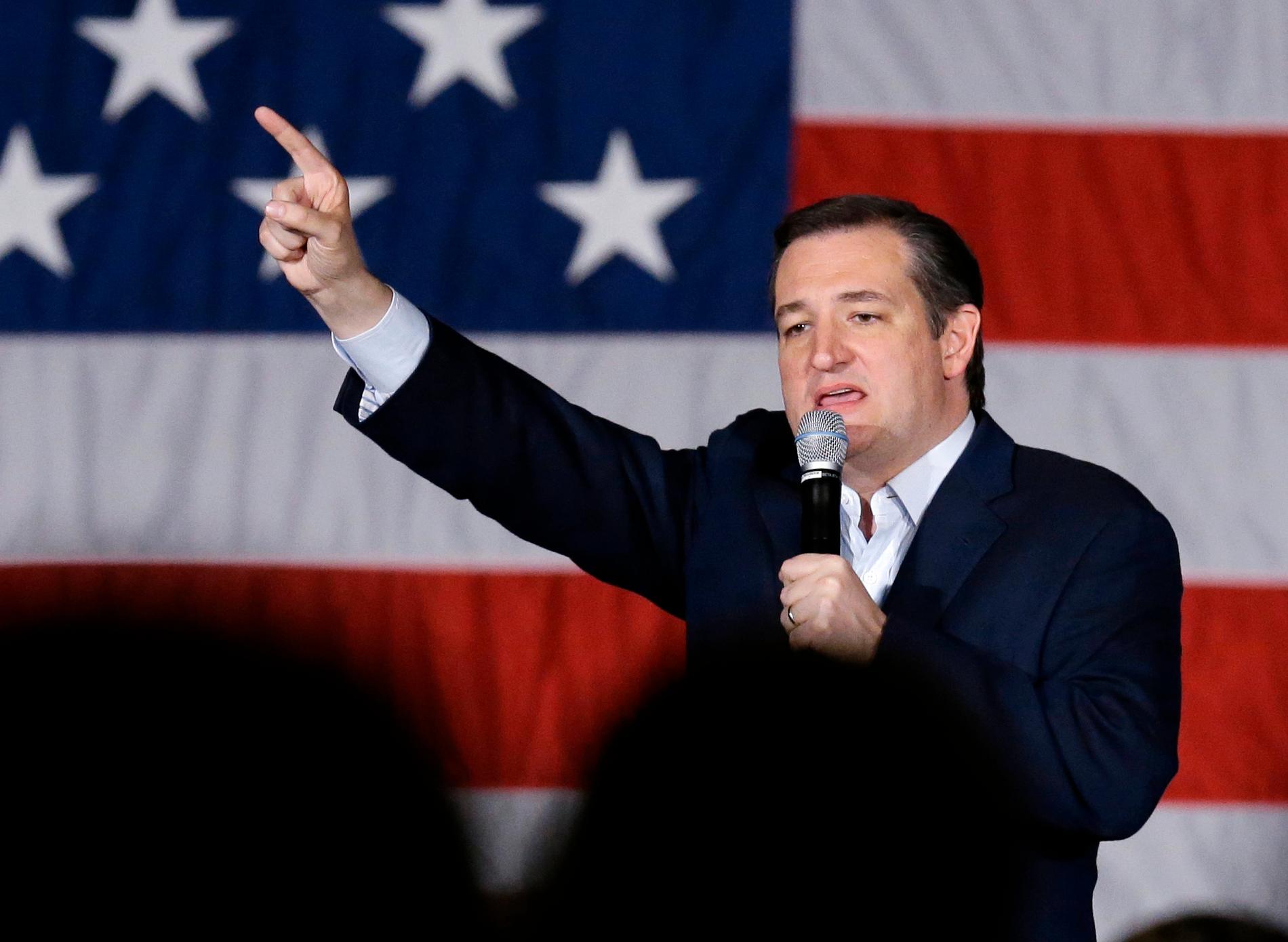 Ted Cruz håller tal i Wisconsin