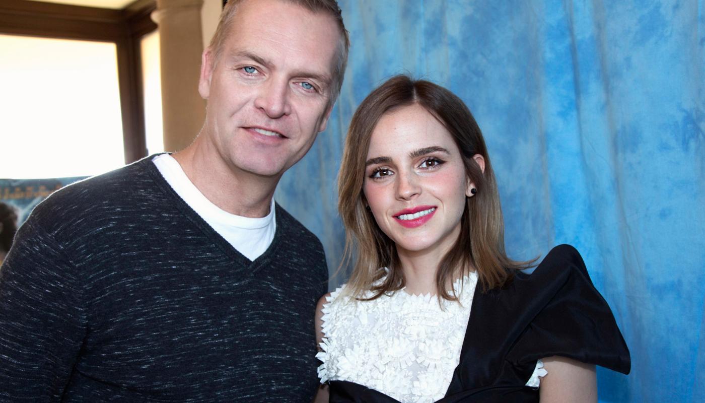 Magnus Sundholm tillammans med Emma Watson.
