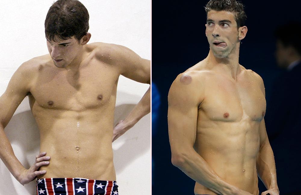 Phelps som tonåring – och 31-åring.
