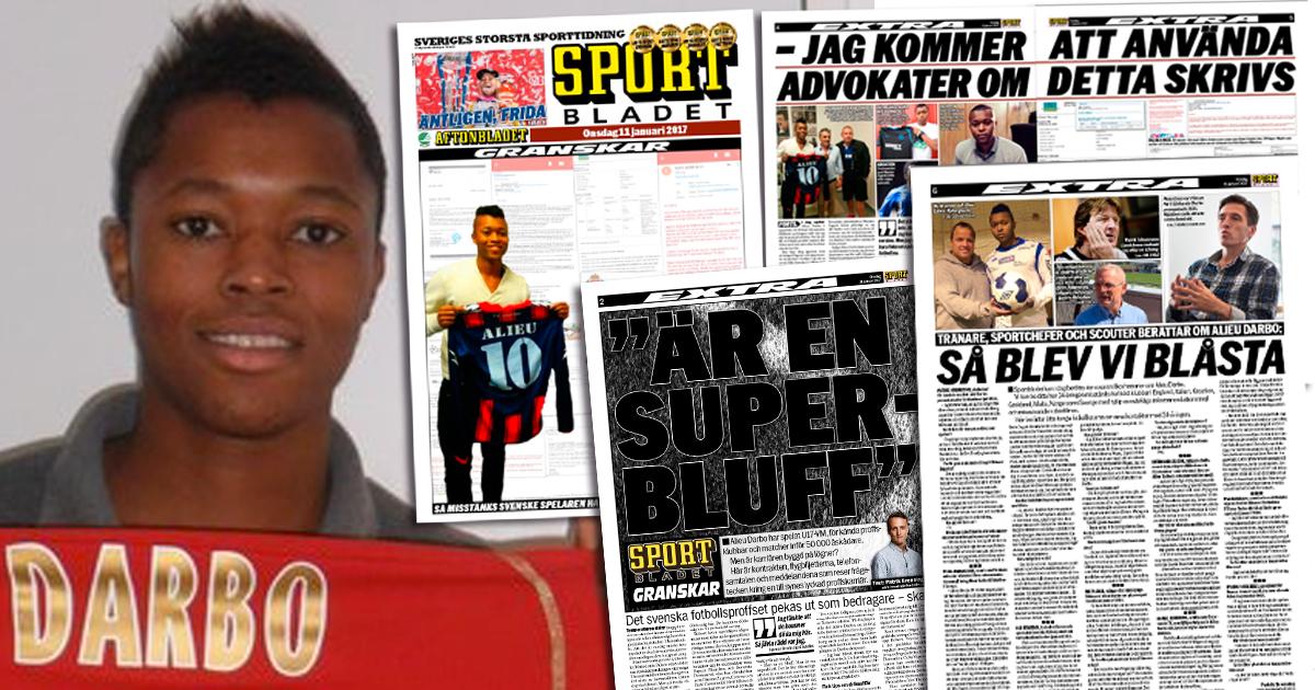 Sportbladets avslöjande om Alieu Darbos bluffkarriär blev en nyhet världen över.
