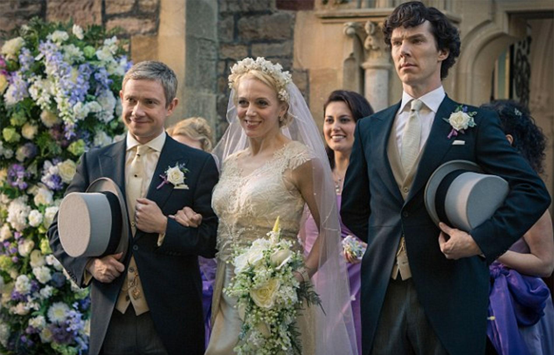 Freeman, Abbington och Cumberbatch i ”Sherlock Holmes”.