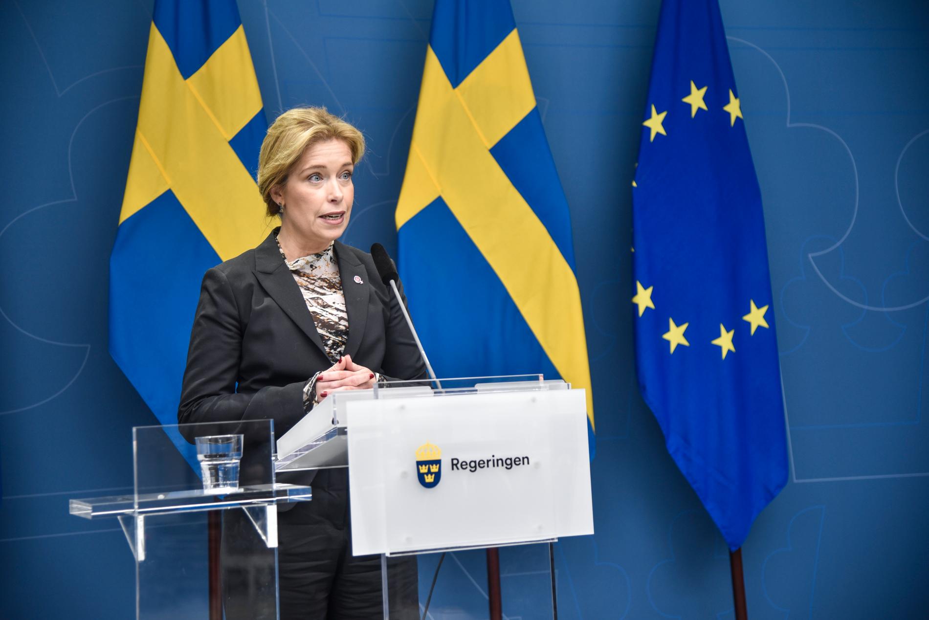 Annika Strandhäll under sin tid som klimat- och miljöminister. 