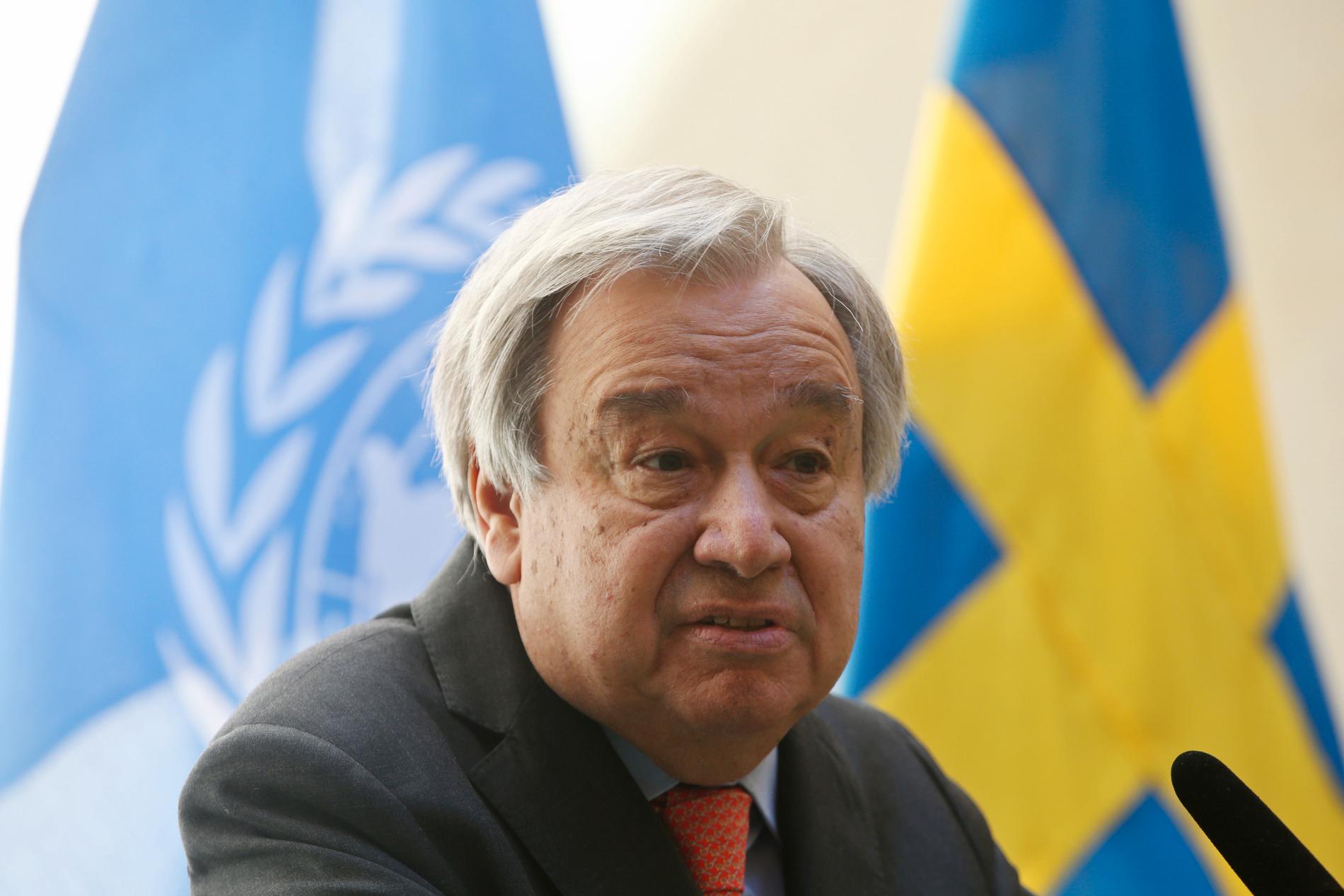 FN:s generalsekretare Antonio Guterres.