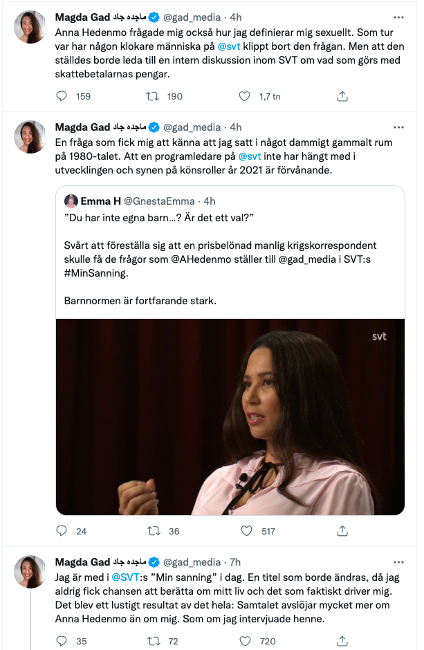 Magda Gad på Twitter.