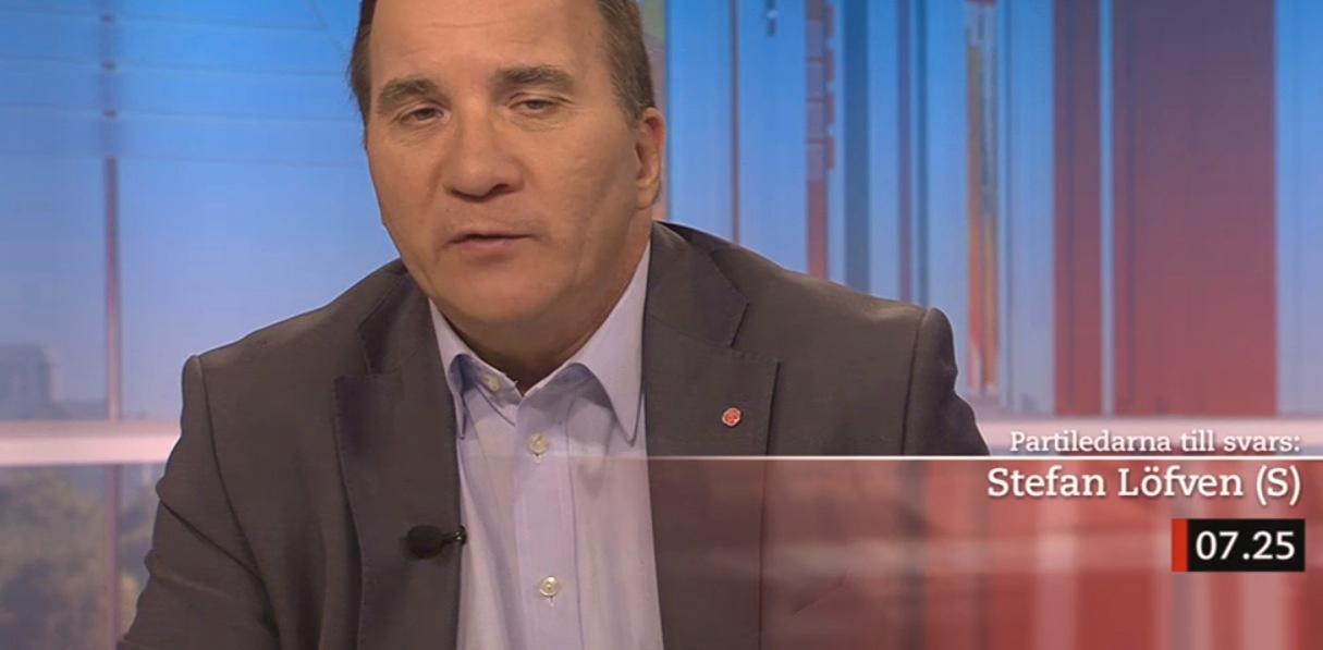 Stefan Löfven i SVT.