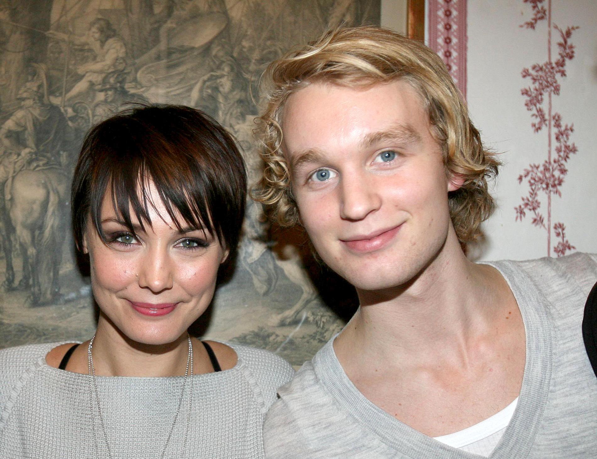 Carina Berg och Björn Gustafsson efter den hyllade mellanakten i Melodifestivalen 2008