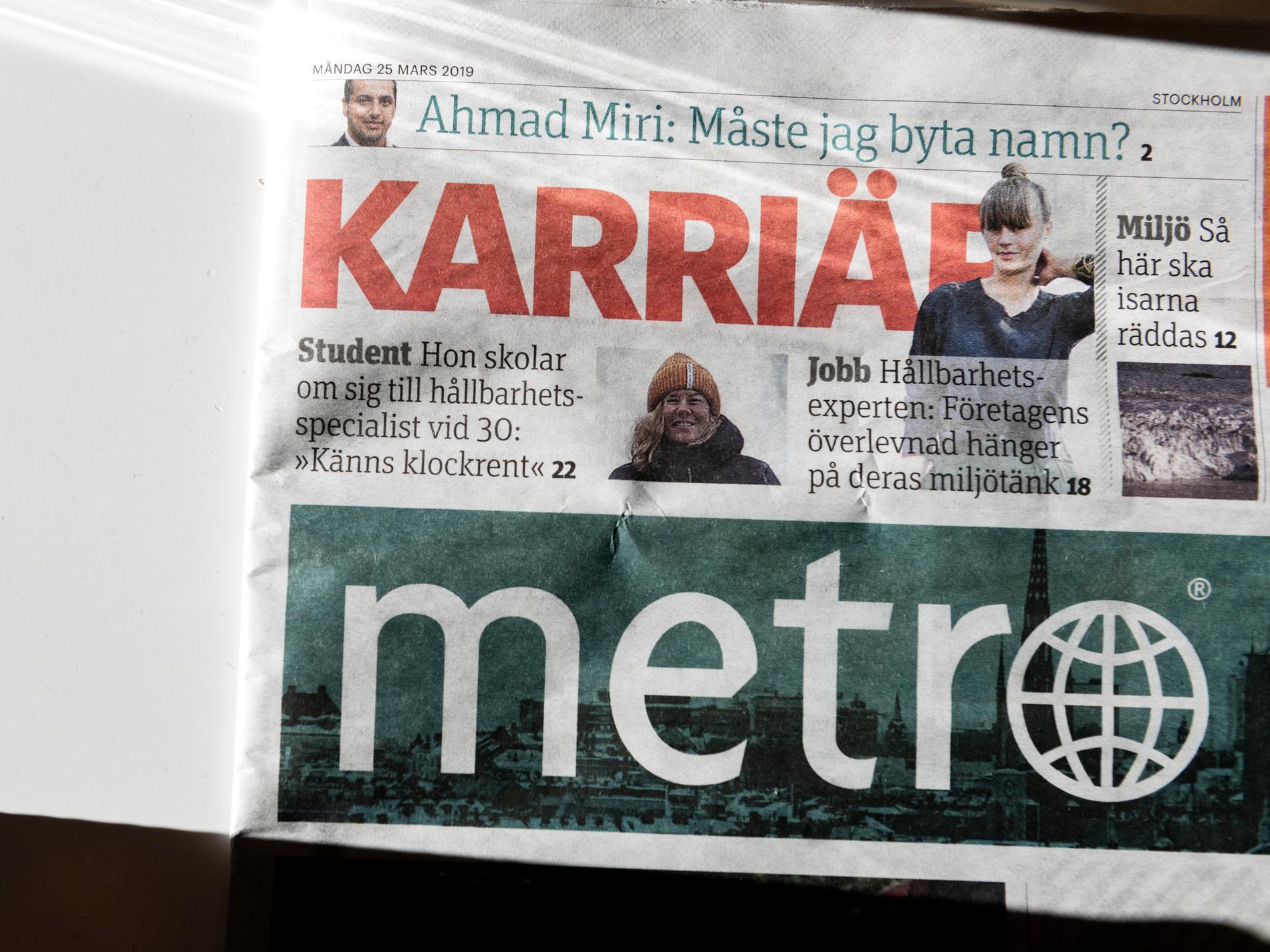 Tidningen Metro läggs ned, enligt uppgifter till SVT. Arkivbild.