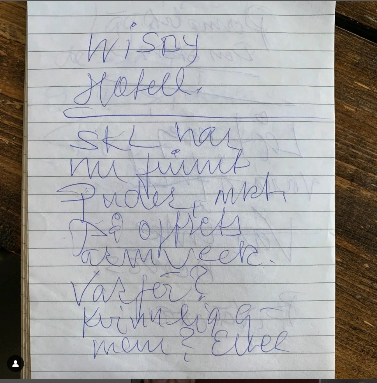 Tommy Löfqvists anteckningar om puderspåret.
