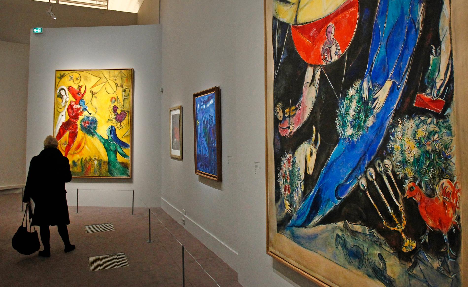 En tavla av den ryska konstnären Marc Chagall såldes på tisdagen i New York. Arkivbild.