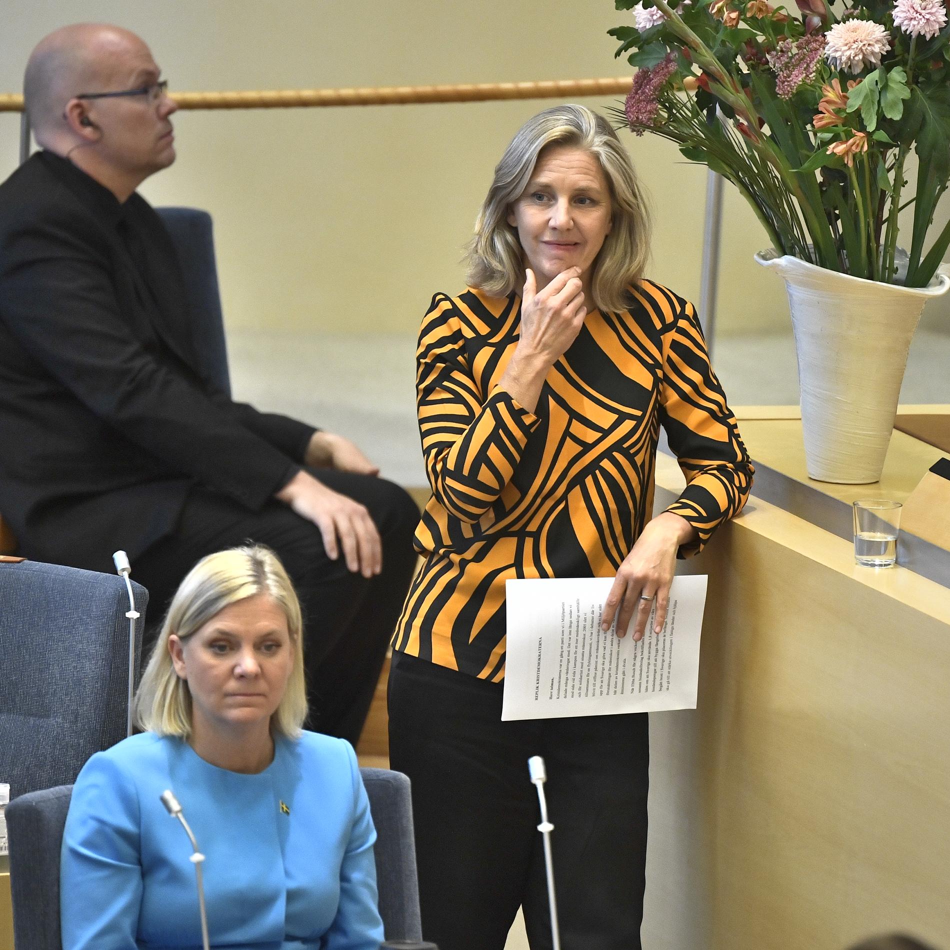 Miljöpartiets ekonomisk-politiske talesperson Karolina Skog (MP) anser att kultursektorn behöver mer krisstöd. Arkivbild,