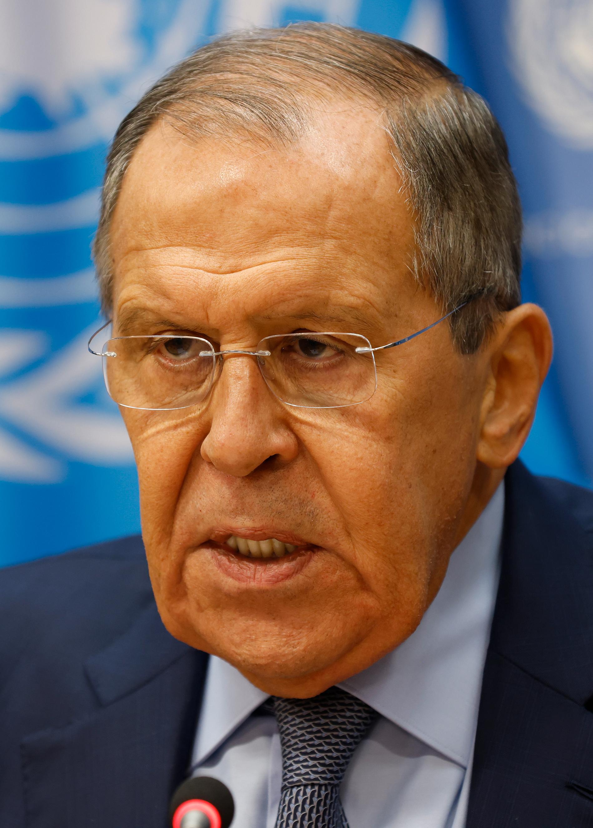  Sergeij Lavrov och Ryssland håller i ordförandeklubban i FN:s säkerhetsråd.