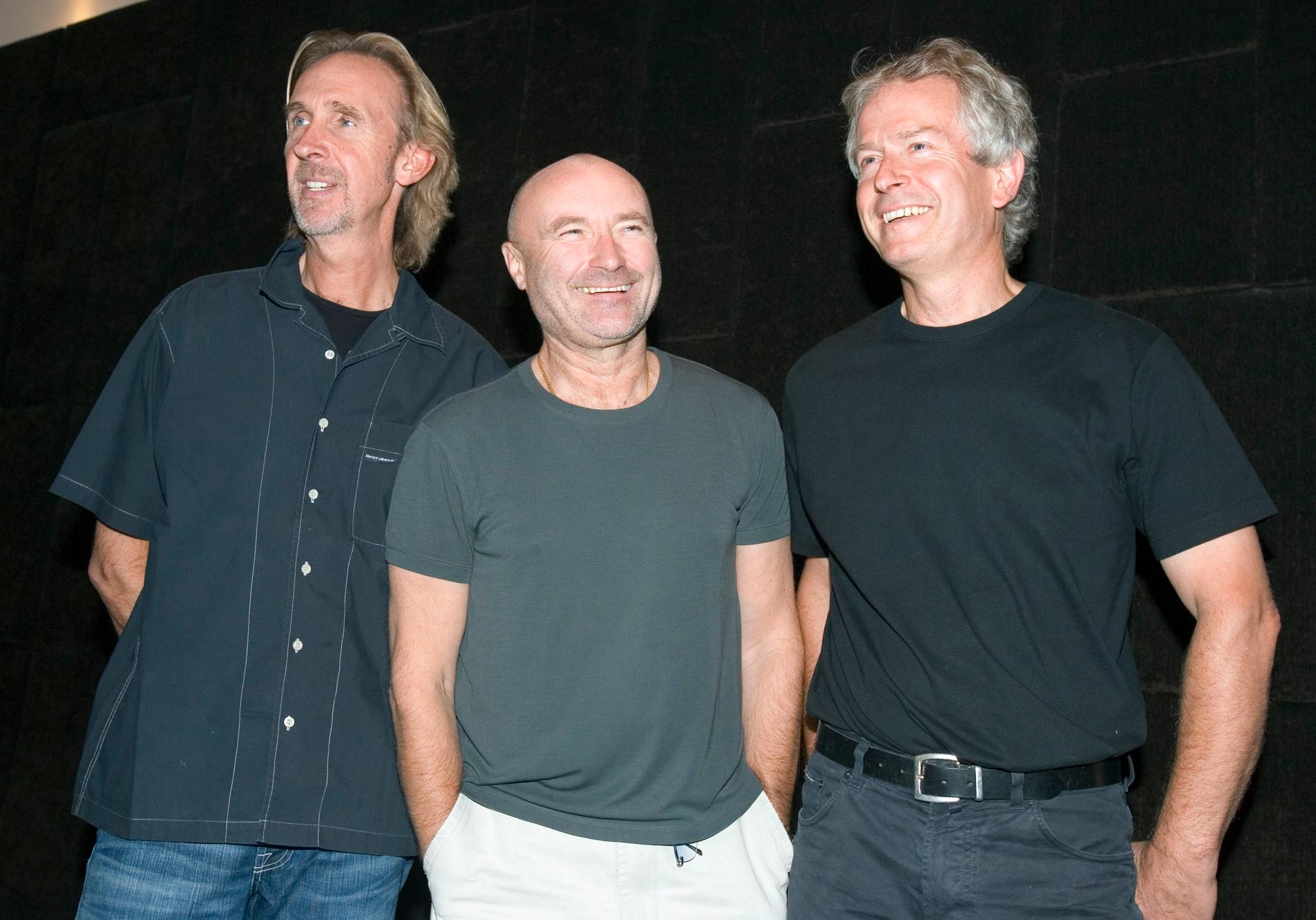 Phil Collins, Mike Rutherford och Tony Banks spelar tillsammans igen. Arkivbild.