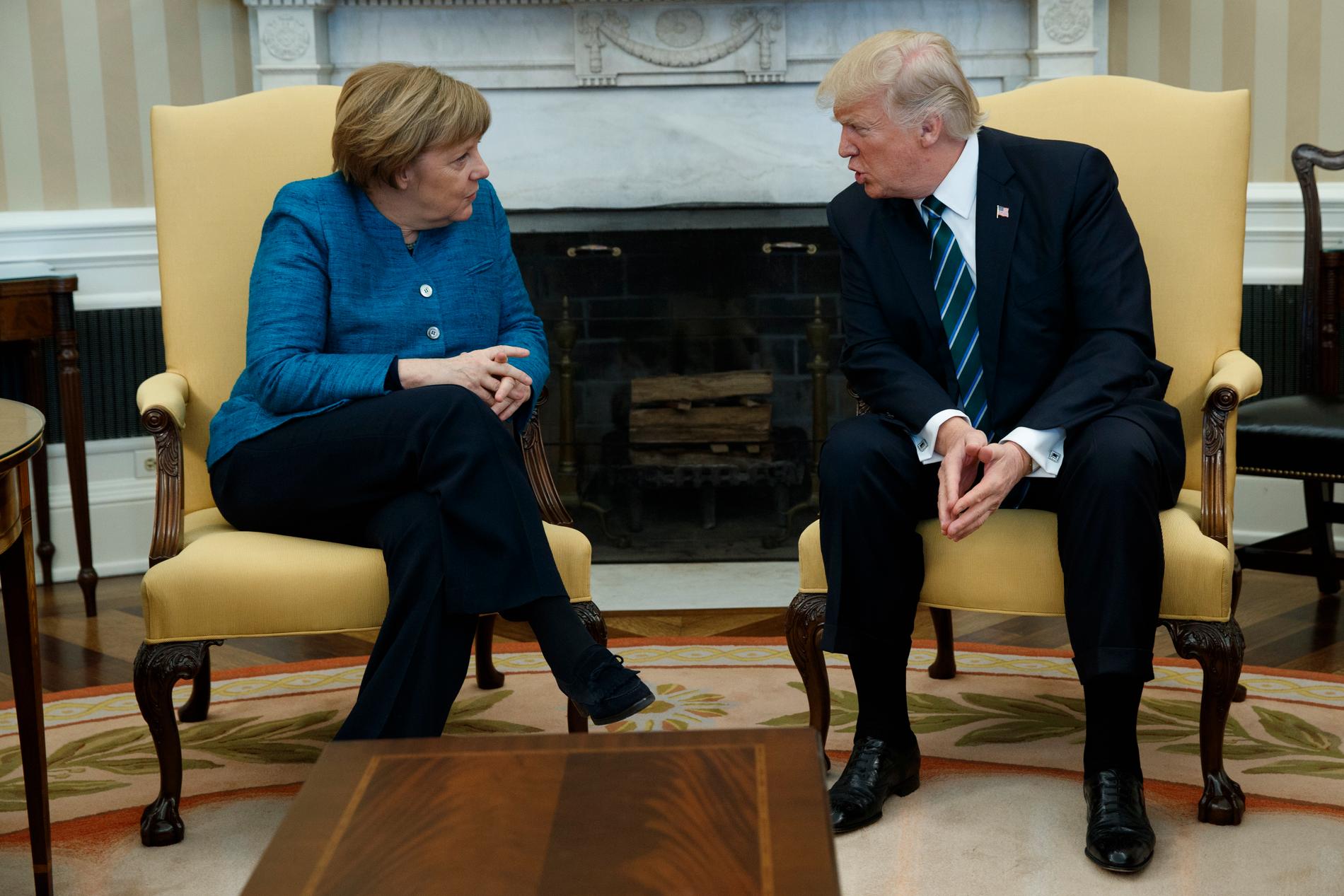 Merkel och Trump.