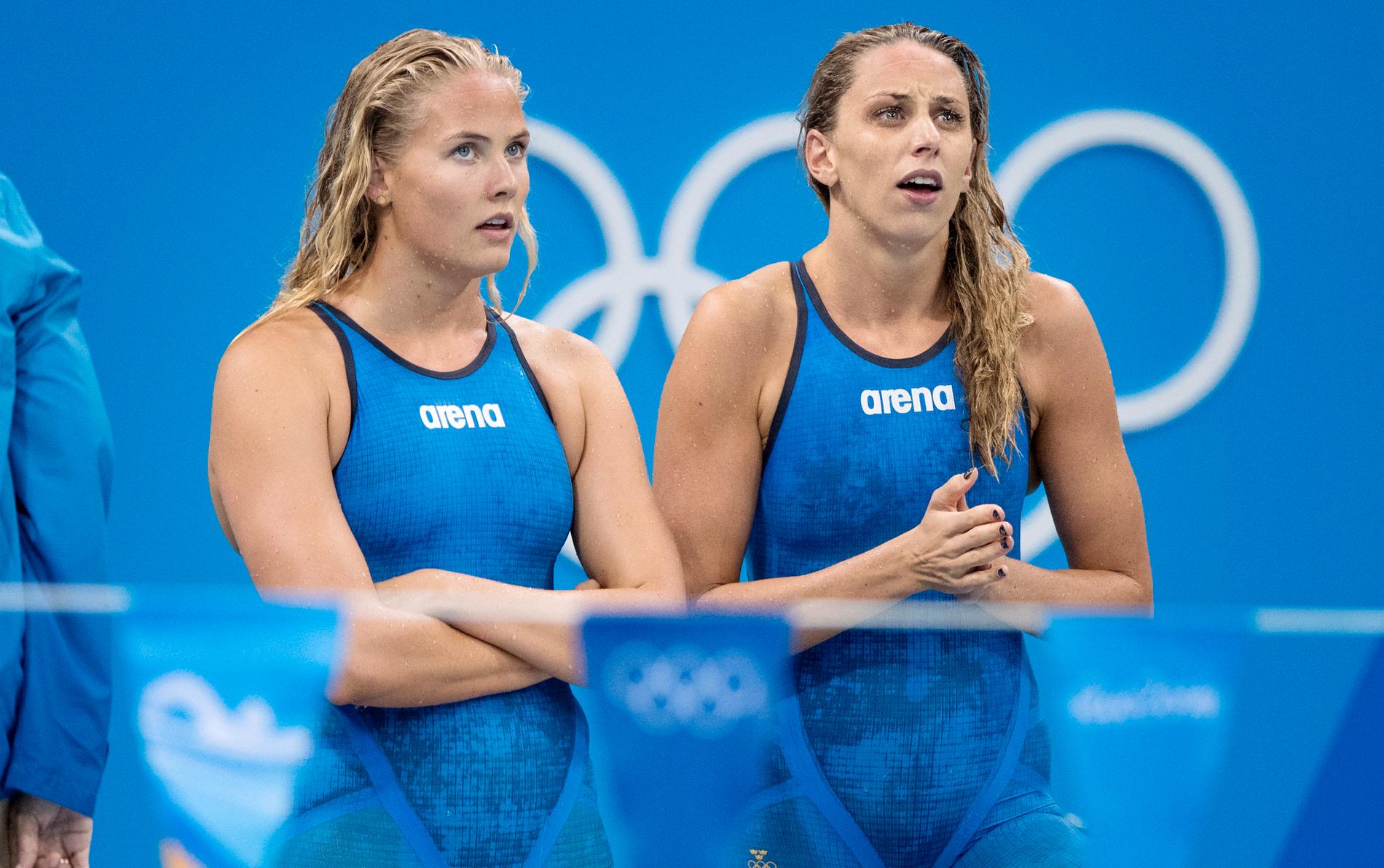 Michelle Coleman och Jennie Johansson under OS i Rio de Janeiro.