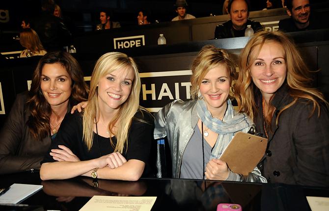 CINDY CRAWFORD, REESE WITHERSPOON, DREW BARRYMORE, JULIA ROBERTS
