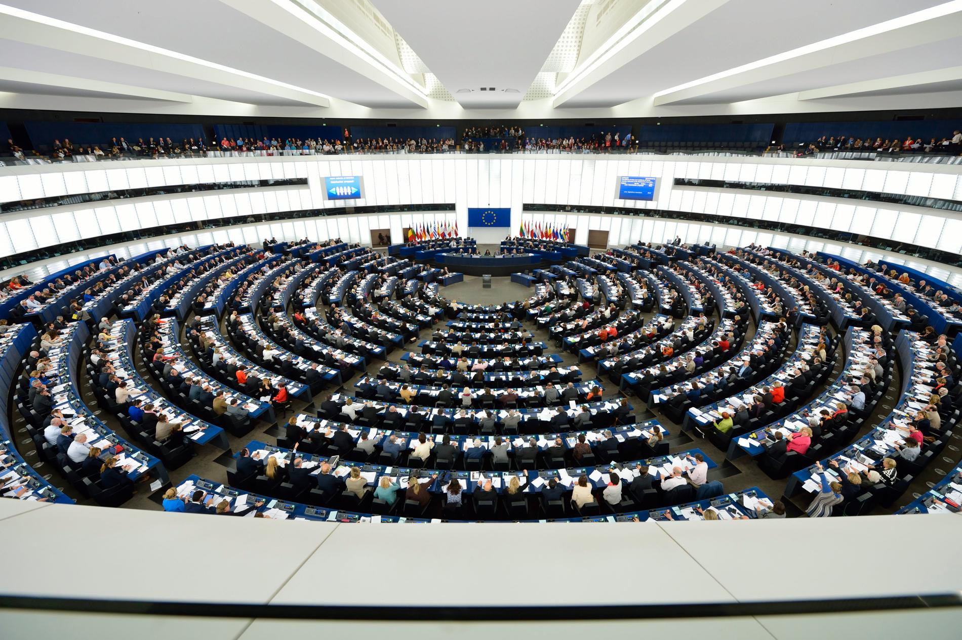 Plenum i EU-parlamentet i Strasbourg.