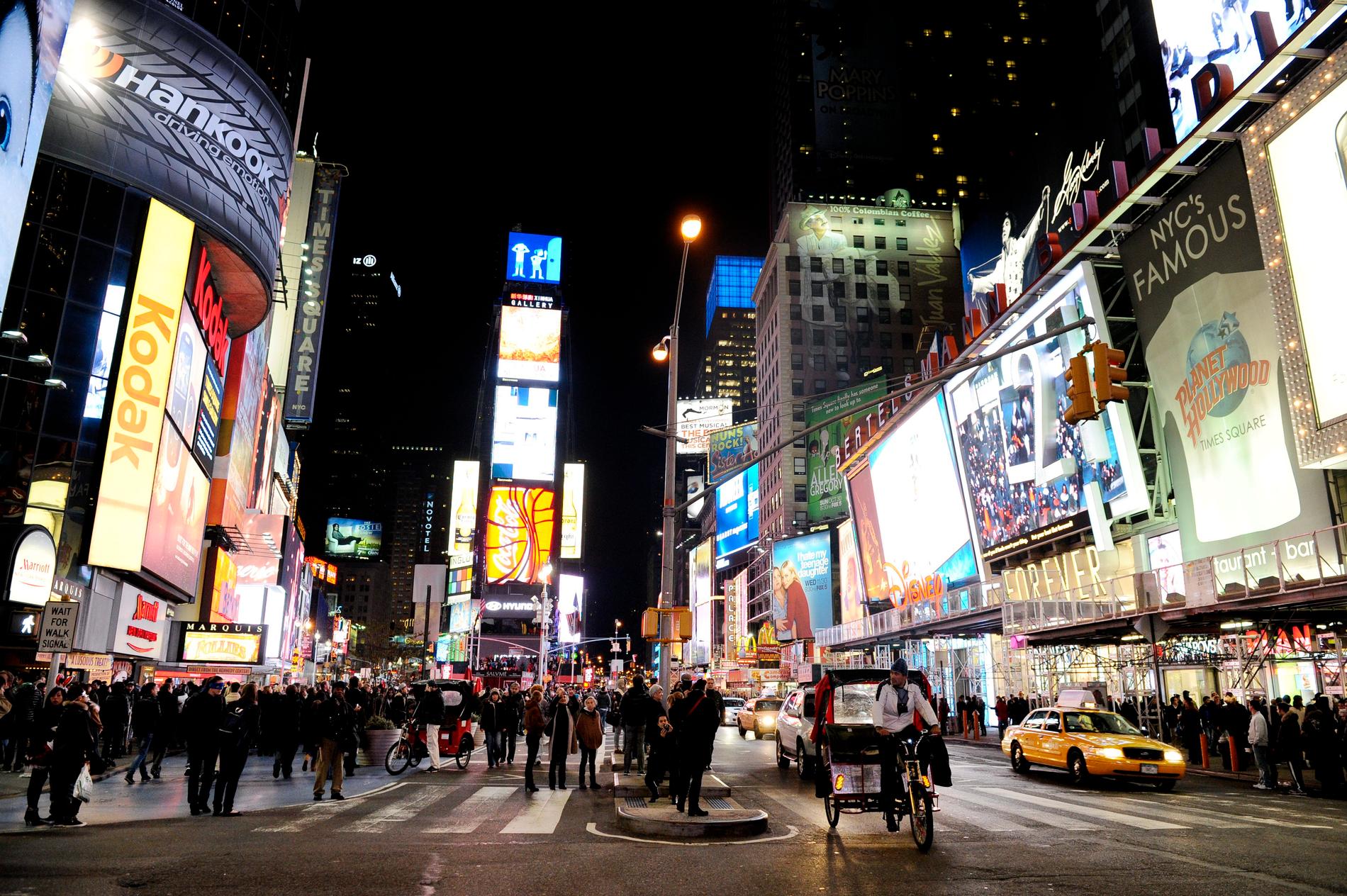 Times Square i New York. Arkivbild från 2011.