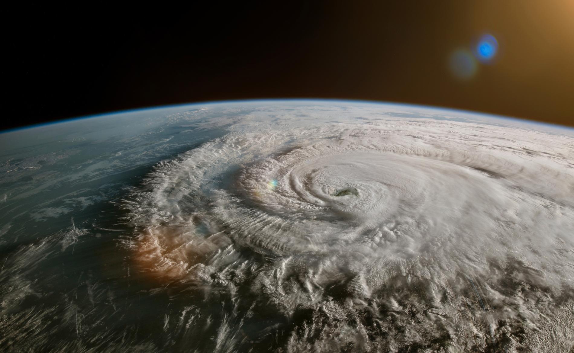 Satellitbild på cyklon (genrebild)