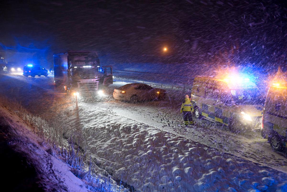 Trafikolycka på E6 strax söder om Landskrona.