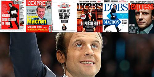 Under valkampanjen fick Macron stort stöd i den liberala pressen.