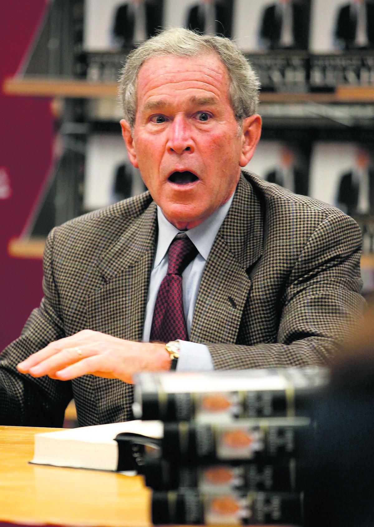 minnesstunder George W Bush erkänner i sina nyligen släppta memoarer att han var emot Irakkriget.