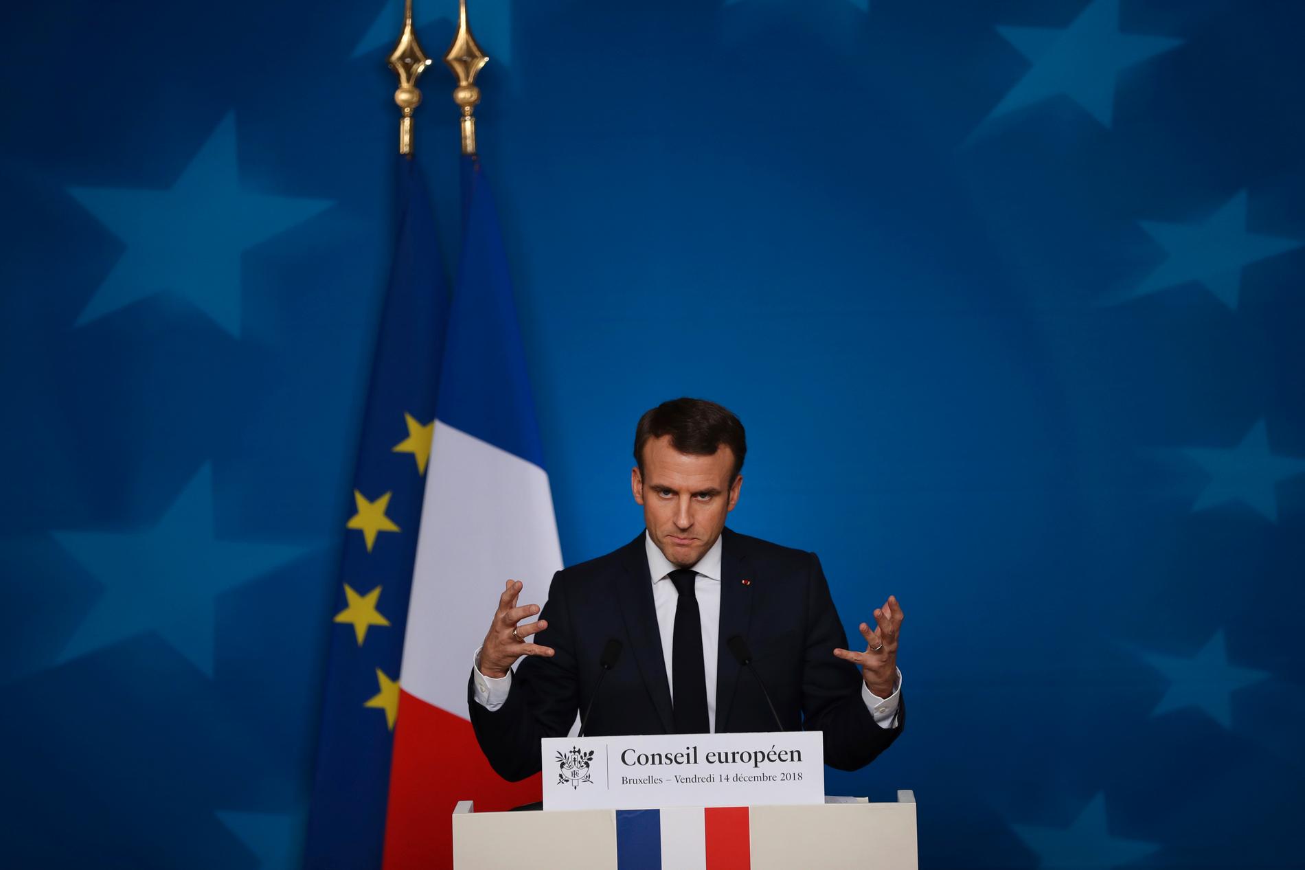 Franske presidenten Emmanuel Macron. Arkivbild.