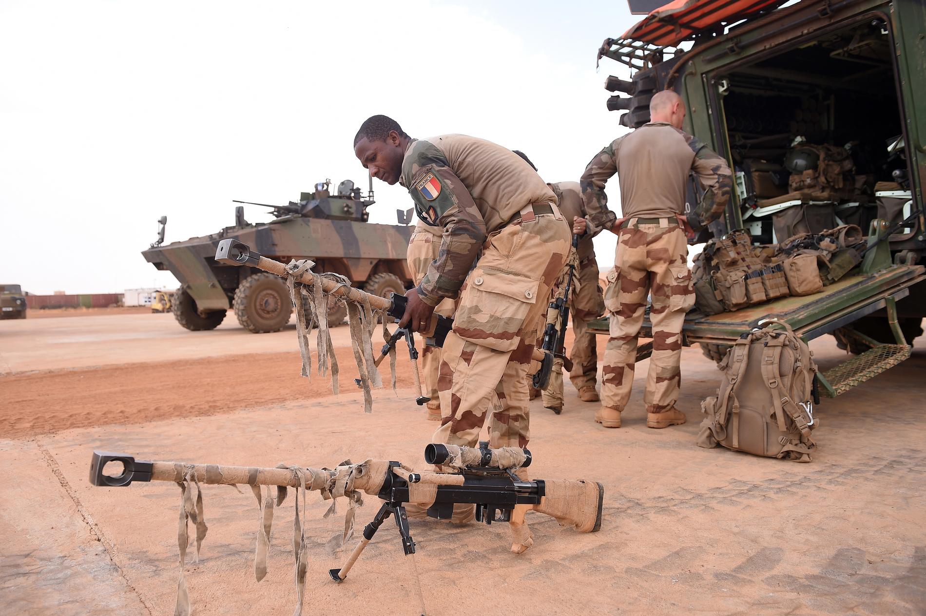 Franska soldater vid operation Barkhane, Frankrikes militärinsats i Sahelregionen. Arkivbild.